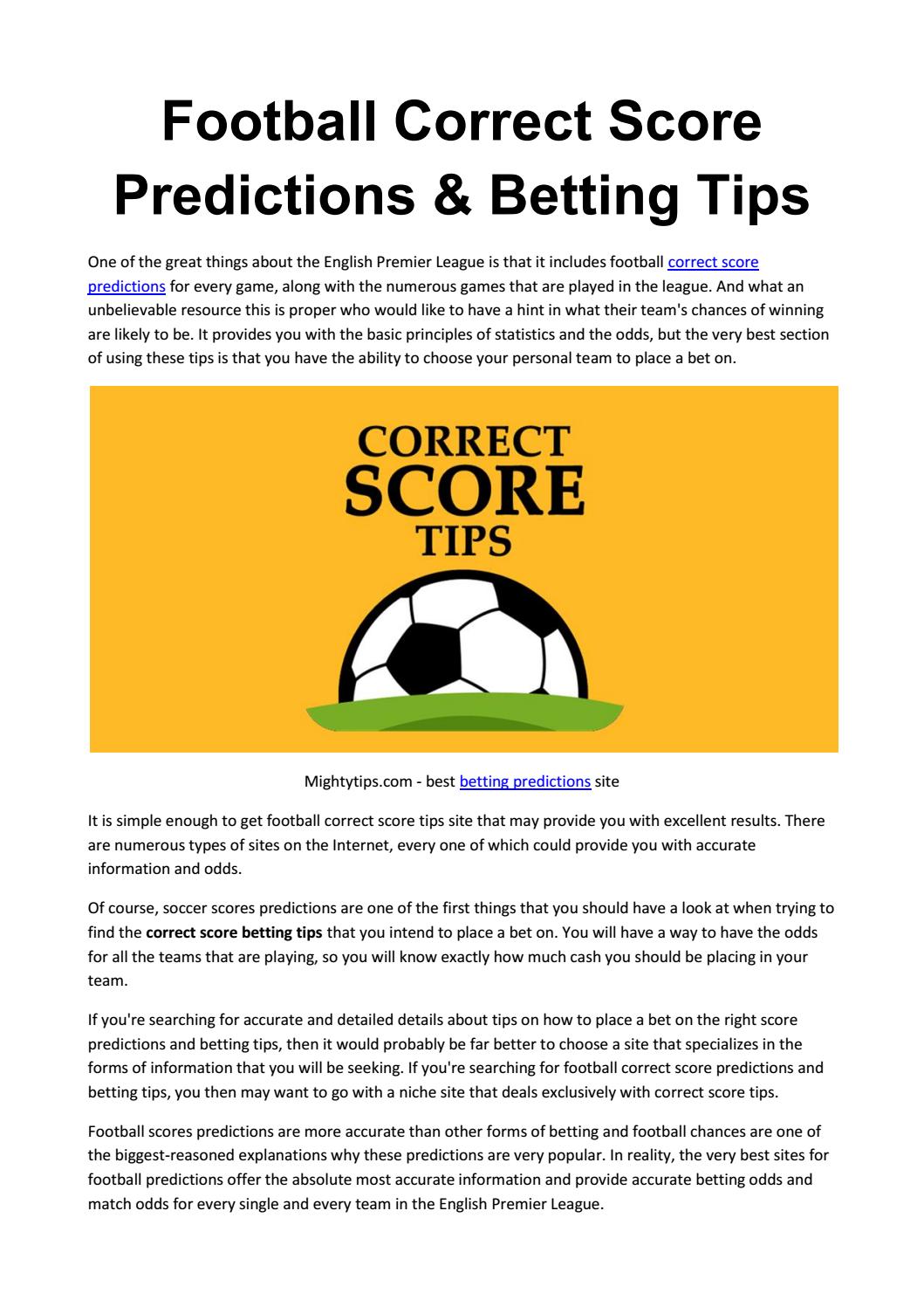 Sites that predict football matches